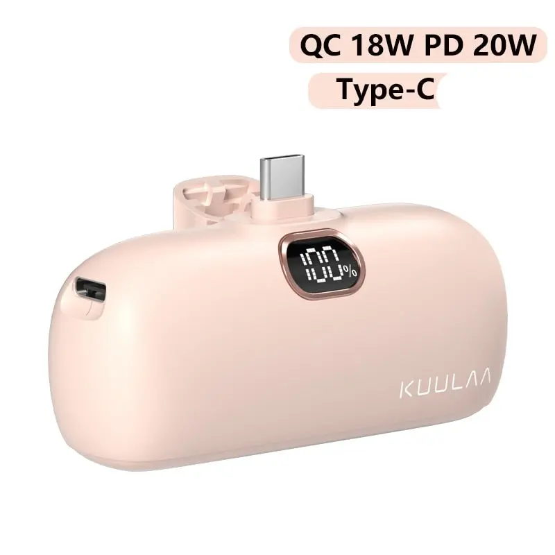 Mini Power Bank 5000mAh - Aufladen to GO!