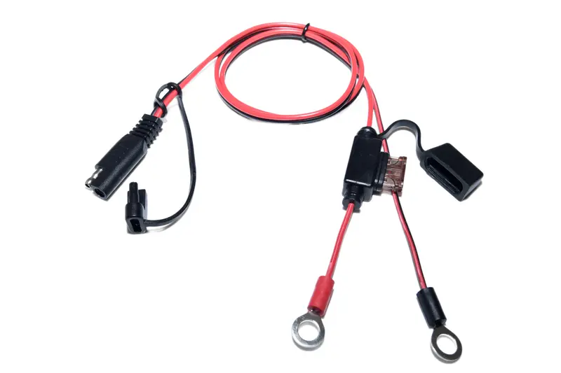Nachrüstsatz Ladekabel SAE-Stecker auf Ringösen spritzwassergeschützt