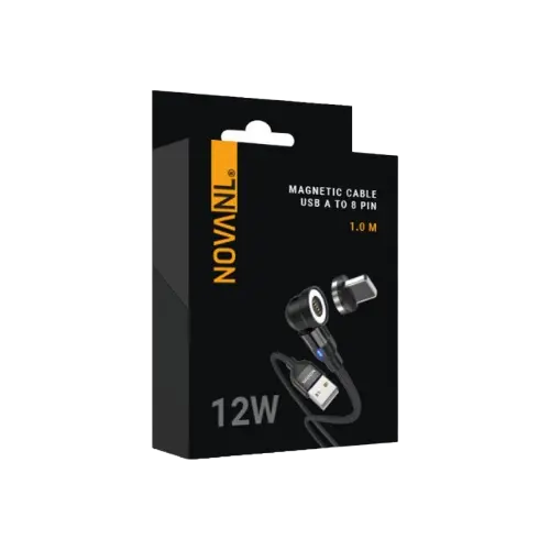 NOVANL Rotating Magnetic Cable USB-A zu 8-Lightning – Flexibel, Langlebig & Magnetisch