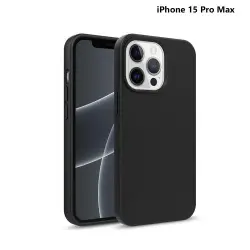 okkes Basic TPU Case für Apple iPhone 15 Pro Max – Schwarz