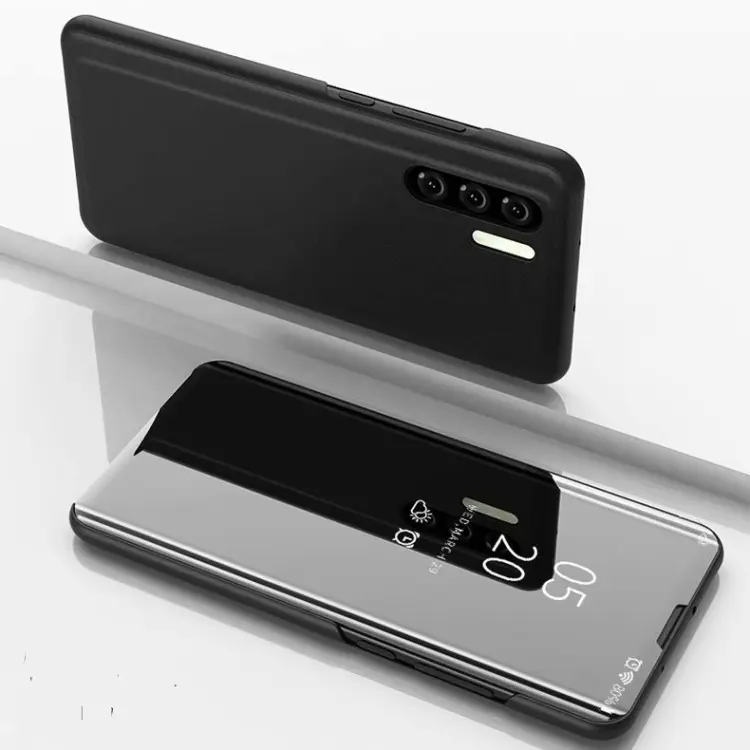 Plus Plated Mirror Horizontal Flip Leather Case with Holder, For OnePlus Nord