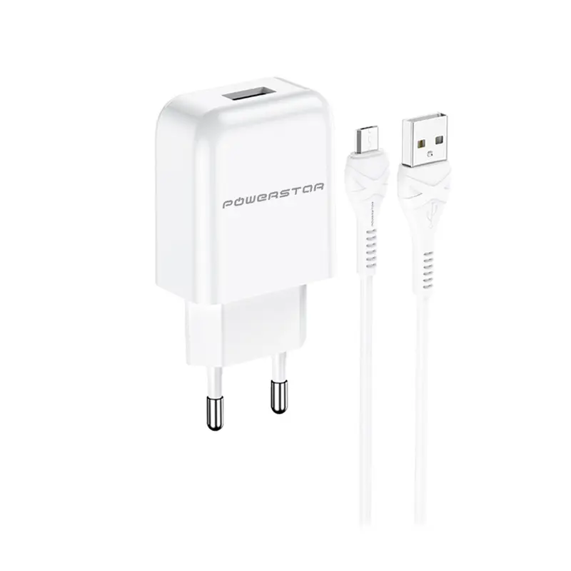 Powerstar Herkules Ladegerät + Micro-USB Kabel 18W – Weiß
