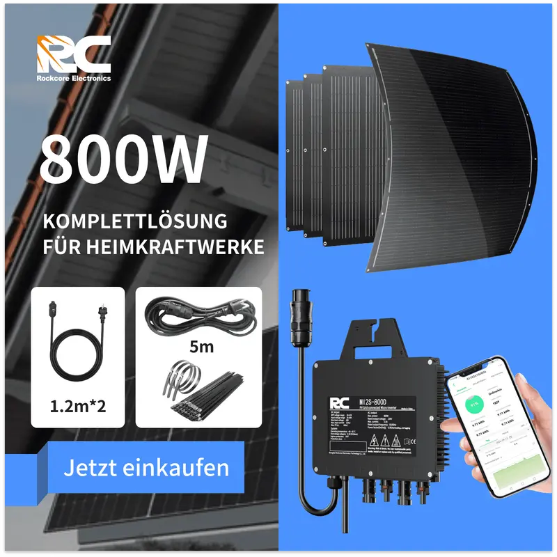 RC 800W Flexible Balcony Solar System