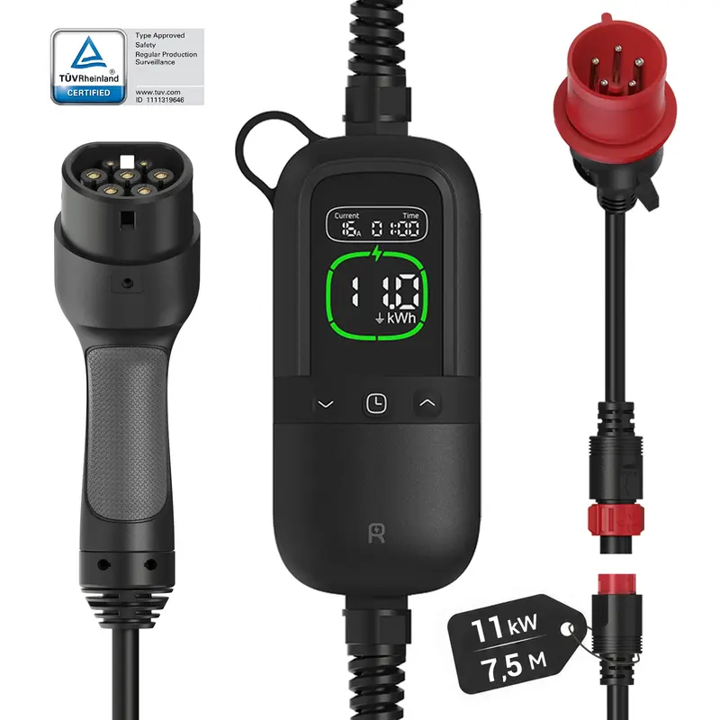 Rheidon PC200 Pro-11K | Portable EV Charger – Universal Plug Compatibility