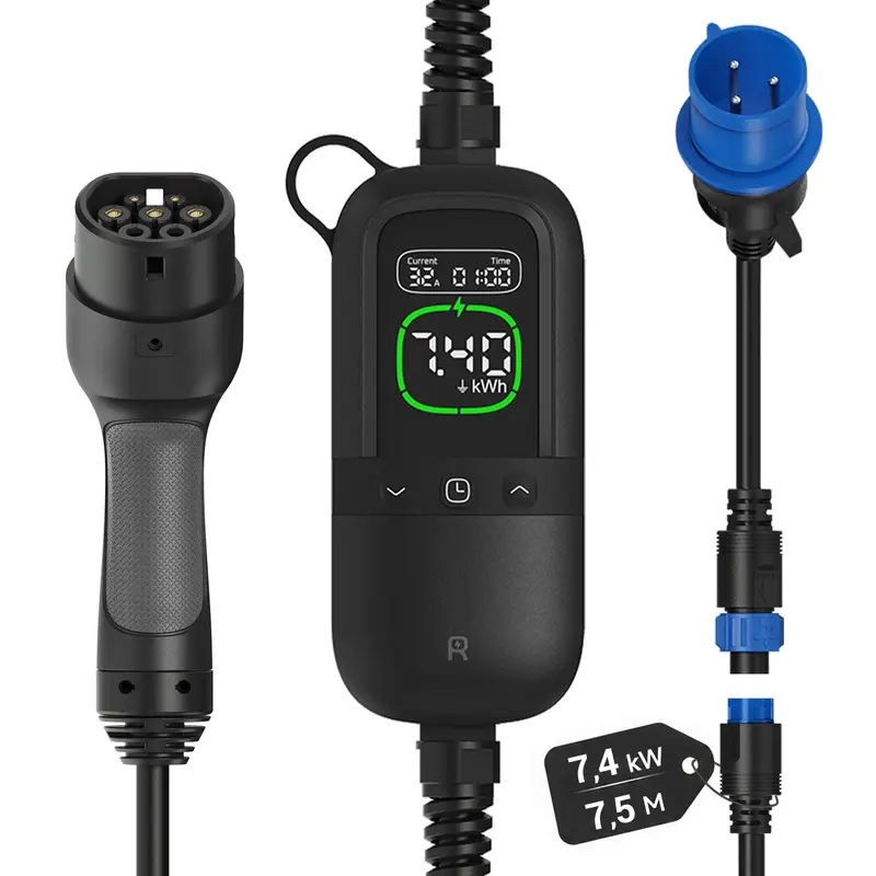 Rheidon PC200 Pro-7K4 | Portable EV Charger – Universal Plug Compatibility