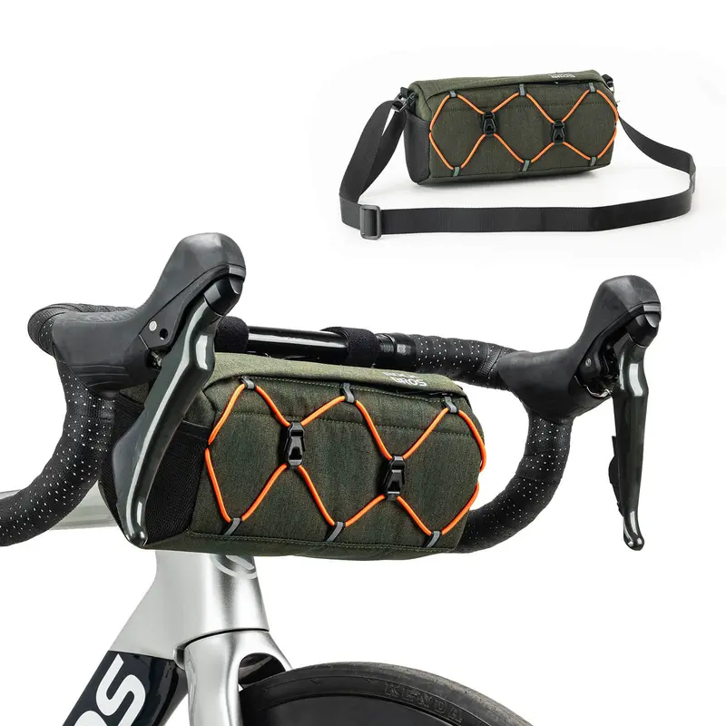 ROCKBROS Bolsa de Manillar de Bicicleta con Correa de Hombro 2.2L