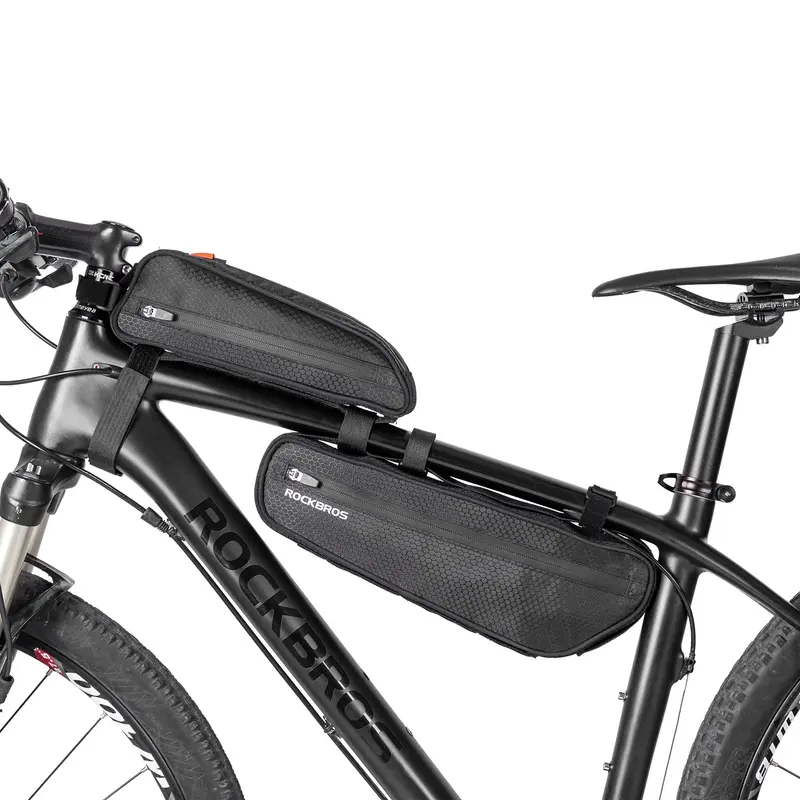 ROCKBROS Bolsa Triangular Combinada 2 en 1, Bolsa de Cuadro para Bicicleta
