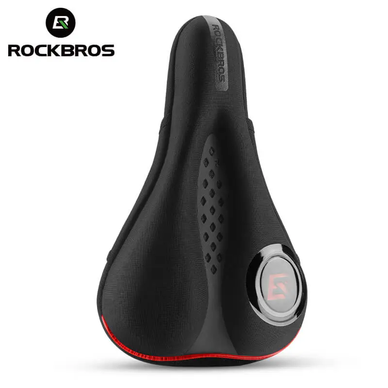 ROCKBROS Funda de Sillín de Bicicleta Suave con Luz Trasera LED