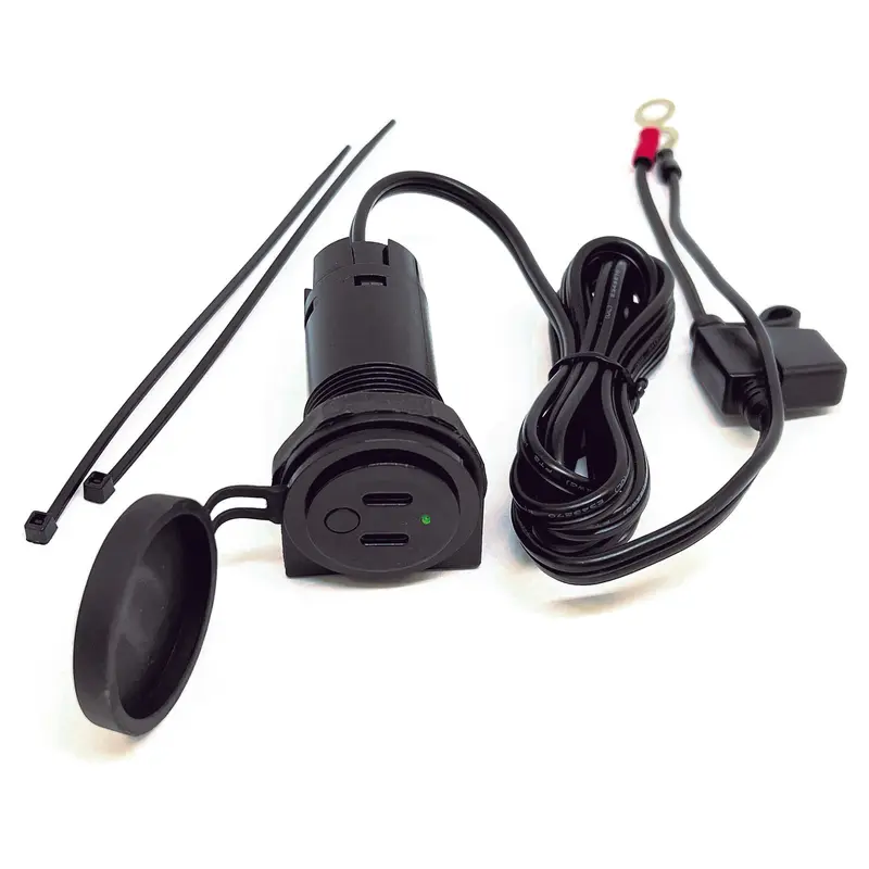 USB Einbau Motorrad Bordsteckdose 2xUSB-C QuickCharge BAAS USB18