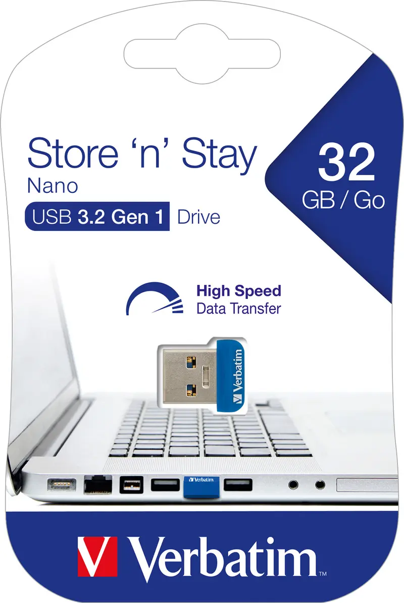 VERBATIM USB 3.2 Stick 32GB, Nano Store'n'Stay