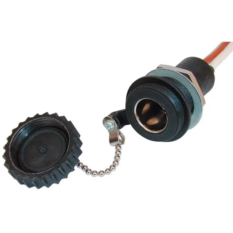Wasserdichte Motorrad Bordsteckdose mit Schraubdeckel IP67 DIN 4165