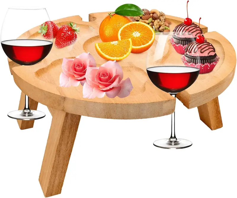 Weintisch Holztisch klappbar für Garten