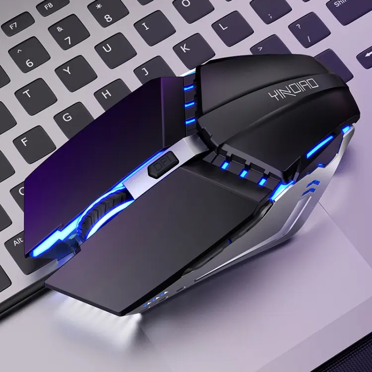 YINDIAO 6 Keys Gaming Office USB Mute Mechanical Wired Mouse, Mute Mouse(Black)